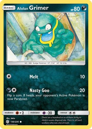 Alolan Grimer 130/236 - SM  Cosmic Eclipse Reverse Holofoil Main image