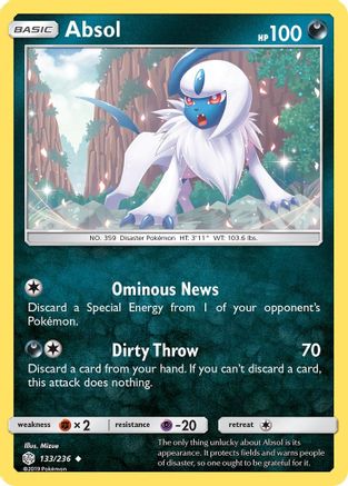 Absol 133/236 - SM  Cosmic Eclipse Main image