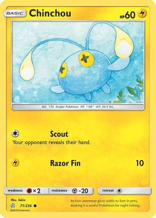 Chinchou 071/236 - SM Cosmic Eclipse Reverse Holofoil