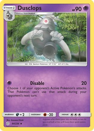 Dusclops 084/236 - SM  Cosmic Eclipse