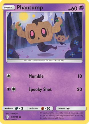 Phantump 093/236 - SM  Cosmic Eclipse Reverse Holofoil