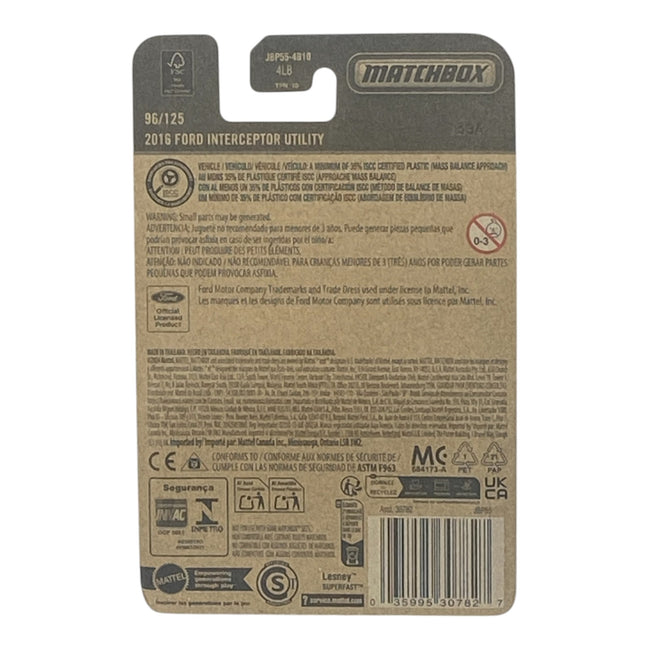 Matchbox 2016 Ford Interceptor Utility - Matchbox Series 96/125 Main Image