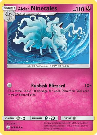 Alolan Ninetales 145/236 - SM  Cosmic Eclipse Holofoil