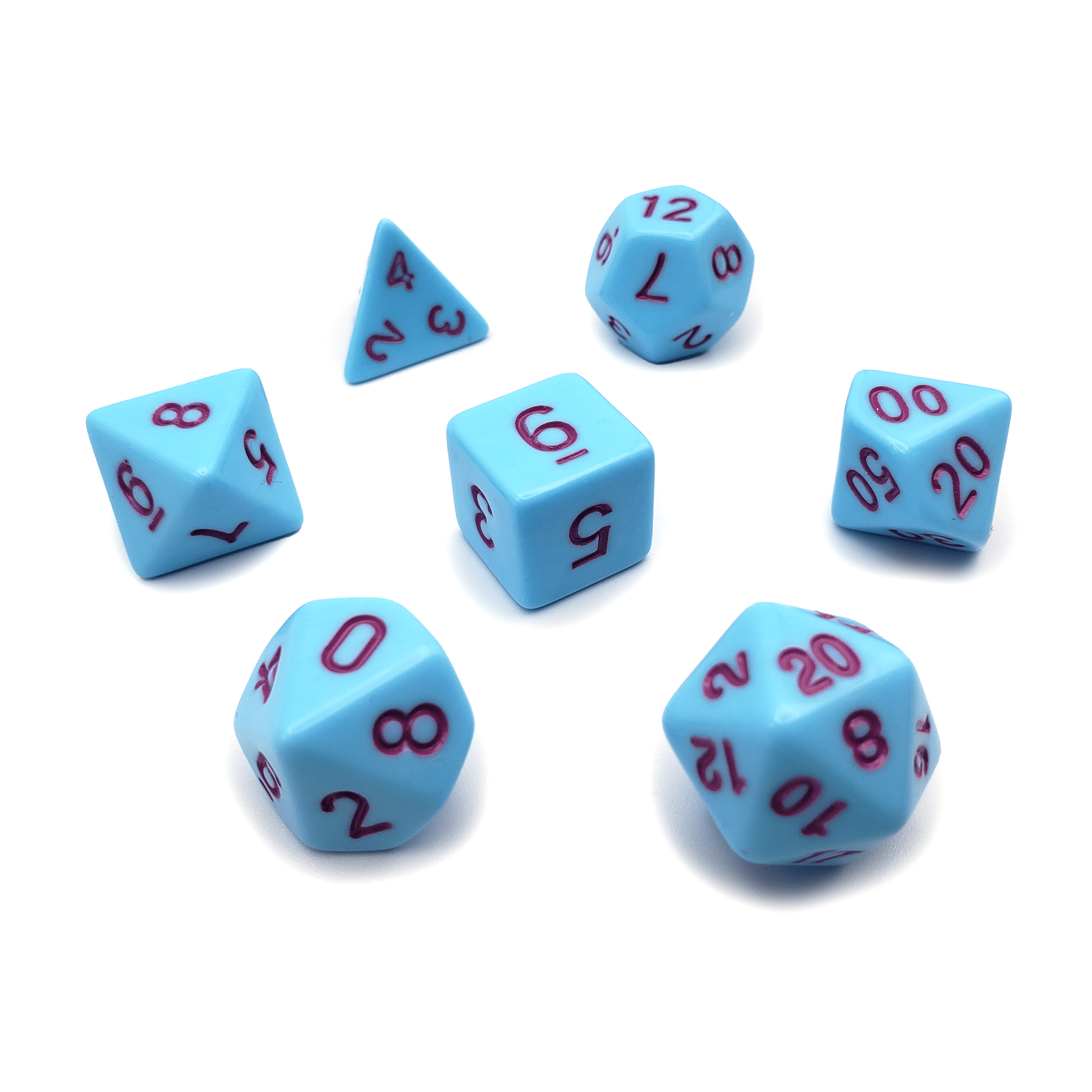 Bluebird - 7 Piece DnD Dice Set | Acrylic RPG Gaming Dice Secondary image