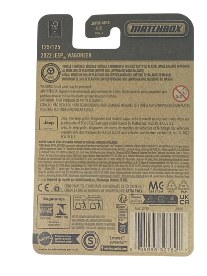 Matchbox 2022 Jeep Wagoneer - 2025 Matchbox Series 125/125