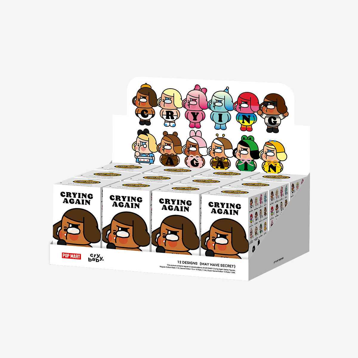 [IN STOCK] POPMART CRYBABY Crying Again Series Figures Blind Box Sealed Case of 12 Sealed Blind Boxes