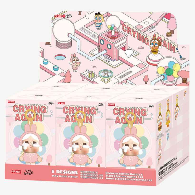 [IN STOCK] POPMART CRYBABY Crying Again Series - Vinyl Face Plush Blind Box Sealed Case of 6 Sealed Blind Boxes