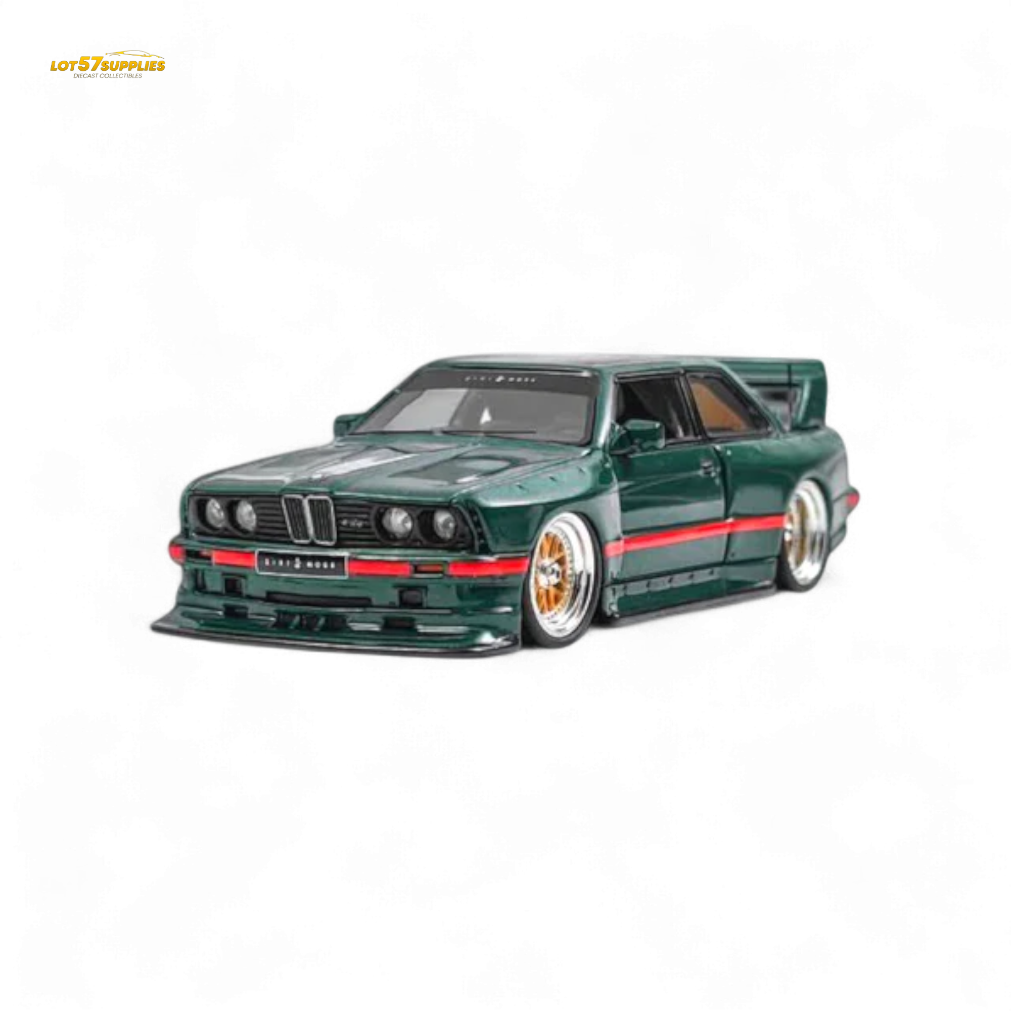 NA BMW E30 Wide-Body Resin Model Green 1:64 Main image