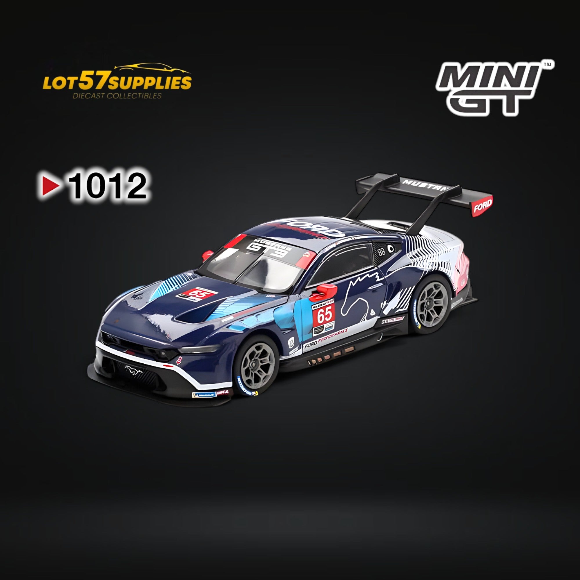 (Pre-Order) Mini-GT Ford Mustang GT3 #65 2024 IMSA Daytona 24 Hrs #1012 1:64 - Collectors World Toys Main image