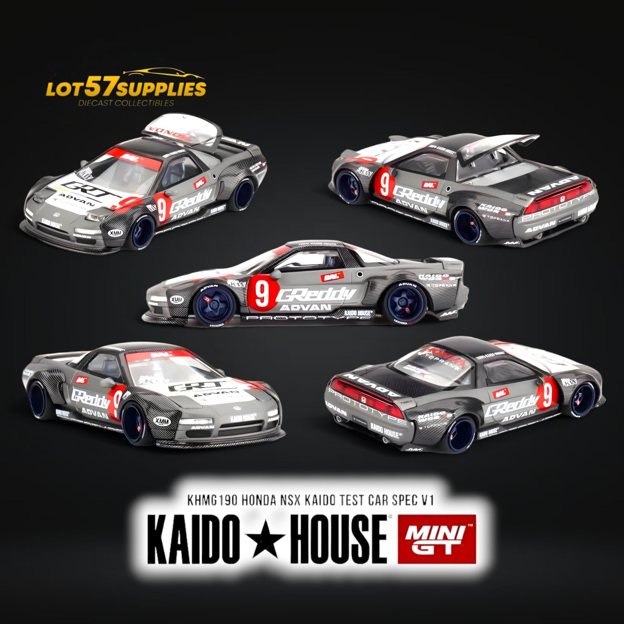 (Pre-Order) Mini-GT x KAIDO Honda NSX Kaido Test Car Spec V1 1:64 Main image