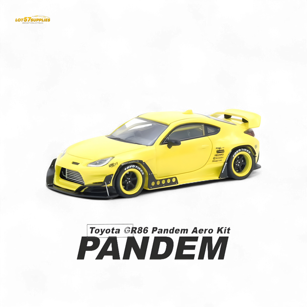 (Pre-Order) INNO64 Toyota GR86 Pandem - Yellow 1/64 - Collectors World Toys