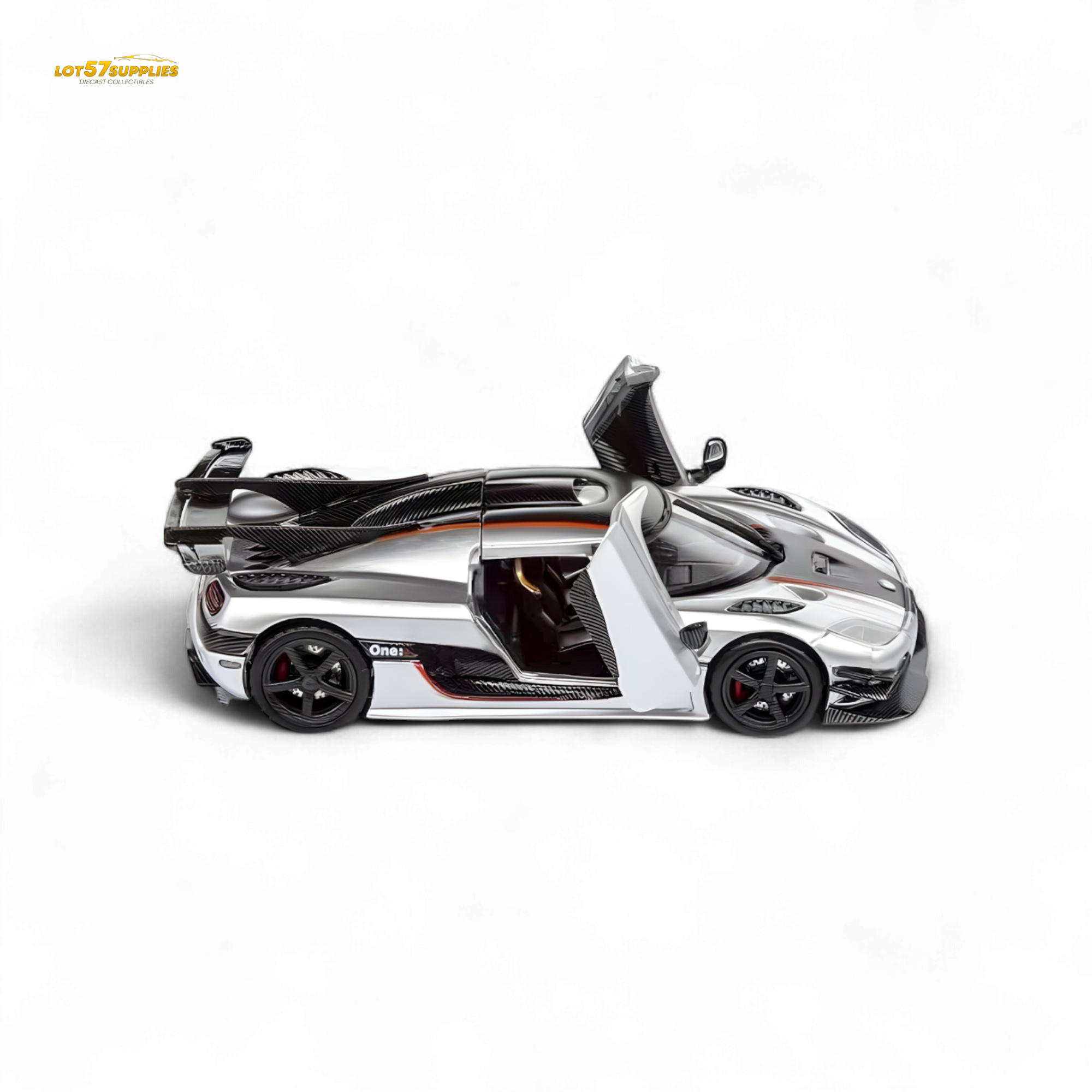 (Pre-Order) DEMON KING Koenigsegg ONE:1 - Silver 1:64 - Collectors World Toys