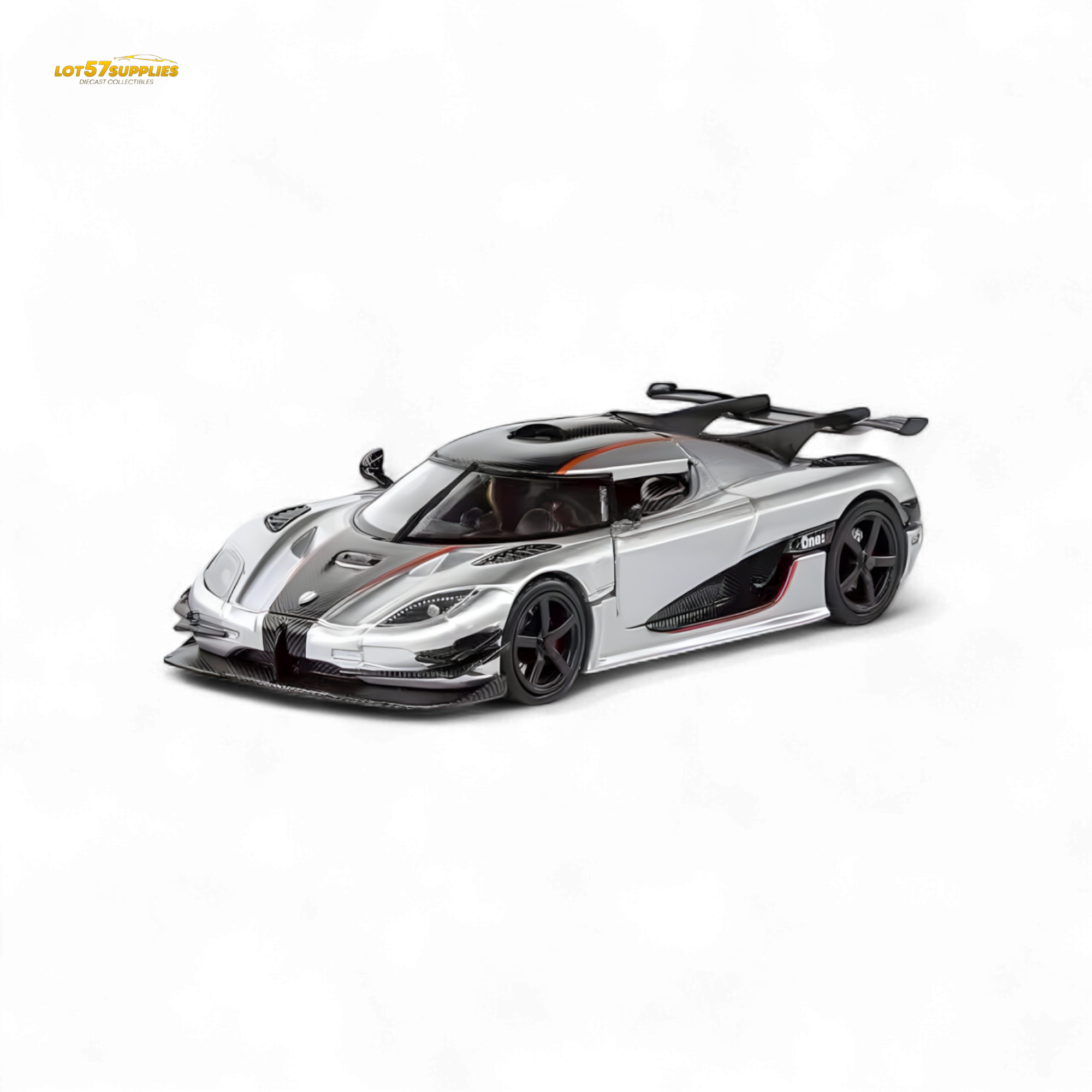(Pre-Order) DEMON KING Koenigsegg ONE:1 - Silver 1:64 - Collectors World Toys