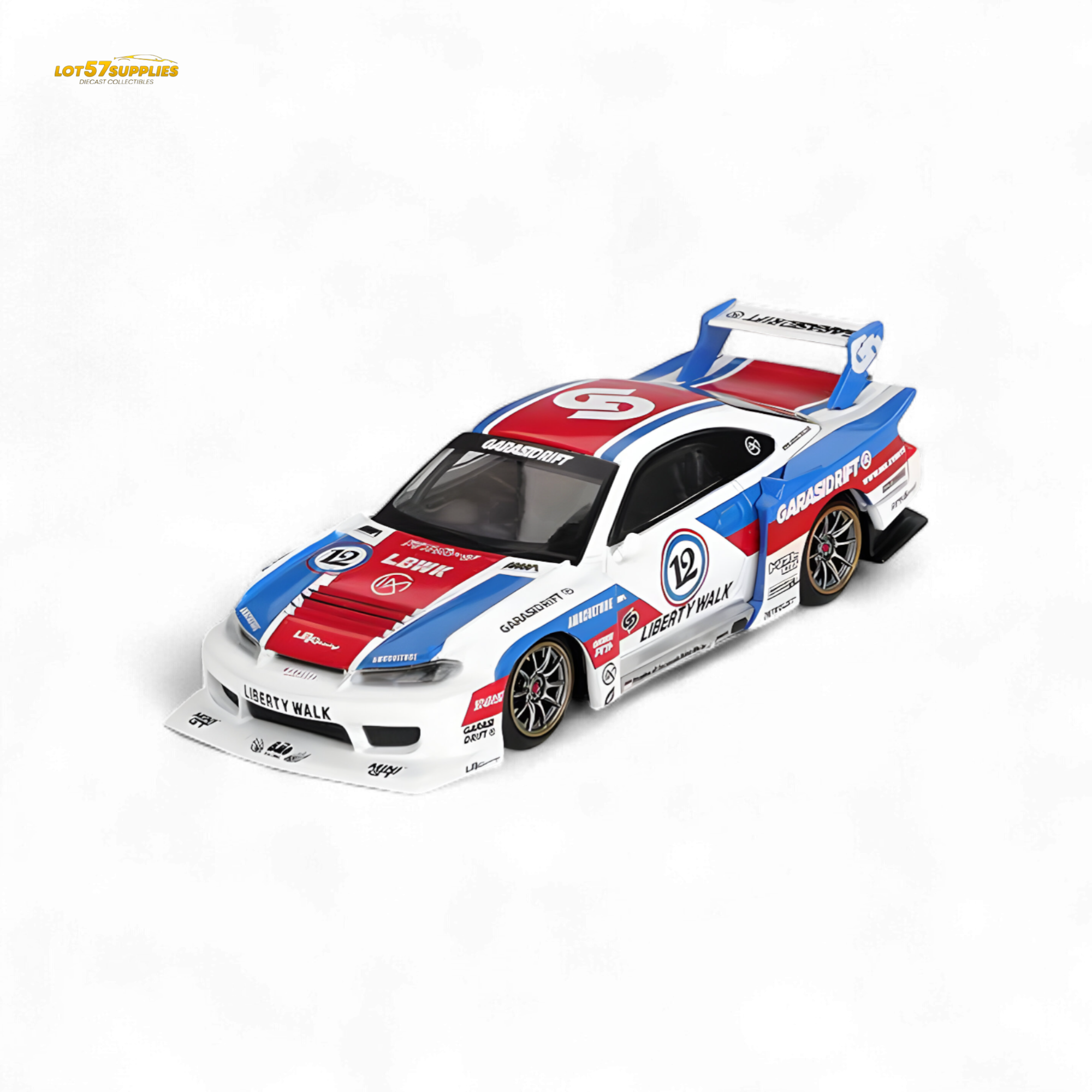 (Pre-Order) Mini-GT Nissan LB-Super Silhouette S15 SILVIA GARASIDRIFT x LBWK 2025 #1022 - 1:64 Main image