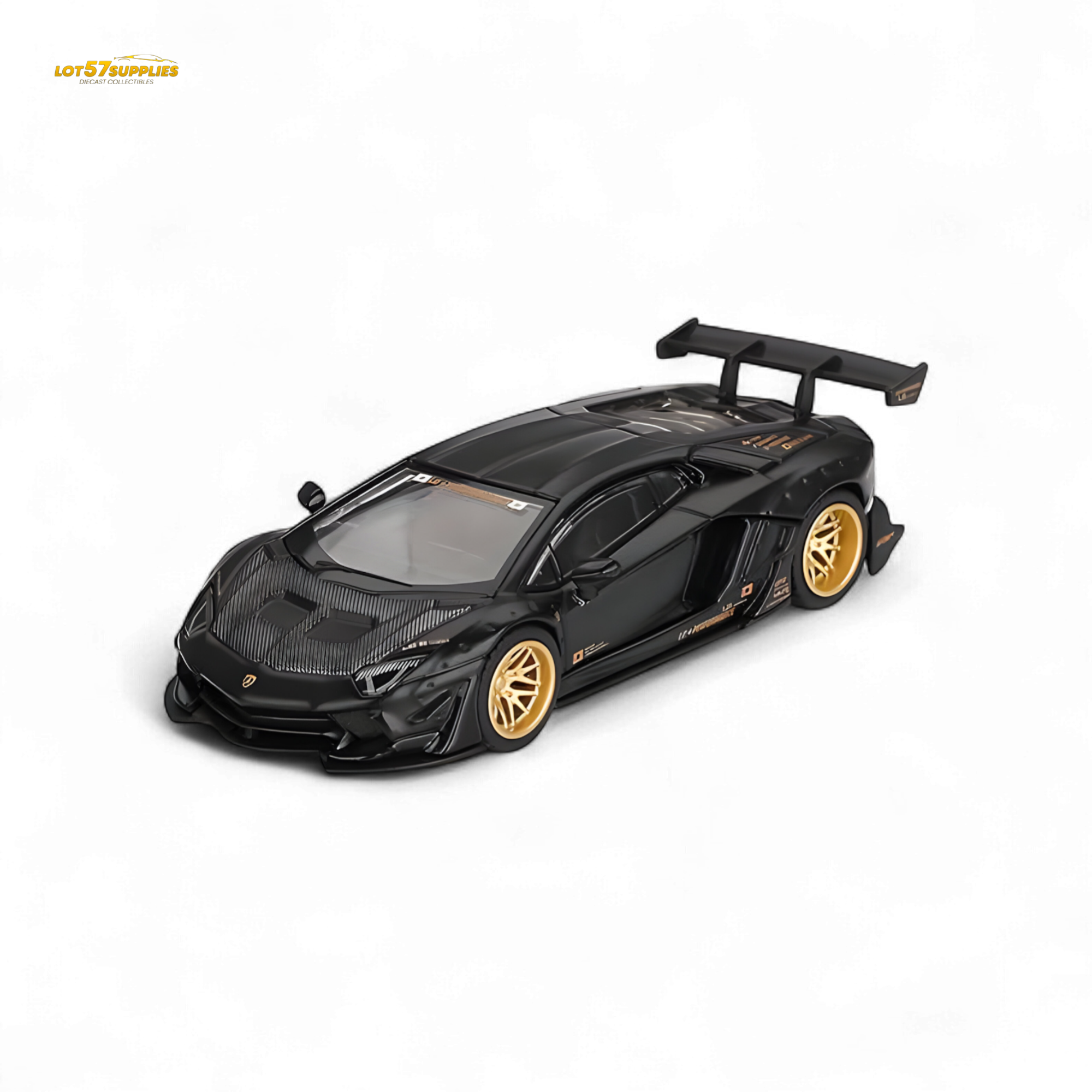 (Pre-Order) Mini-GT LB★WORKS Lamborghini Aventador Limited Edition Matte Black #1087 - 1:64