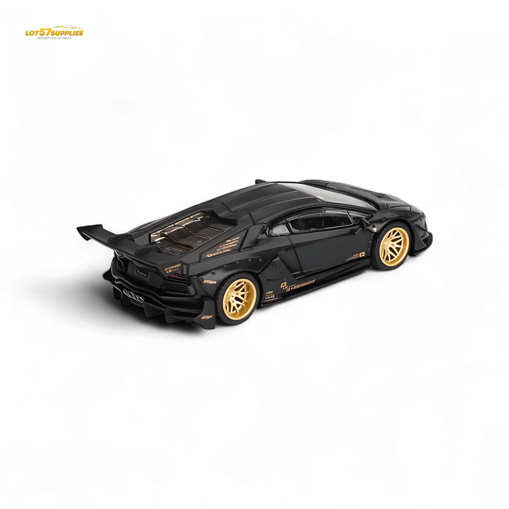 (Pre-Order) Mini-GT LB★WORKS Lamborghini Aventador Limited Edition Matte Black #1087 - 1:64