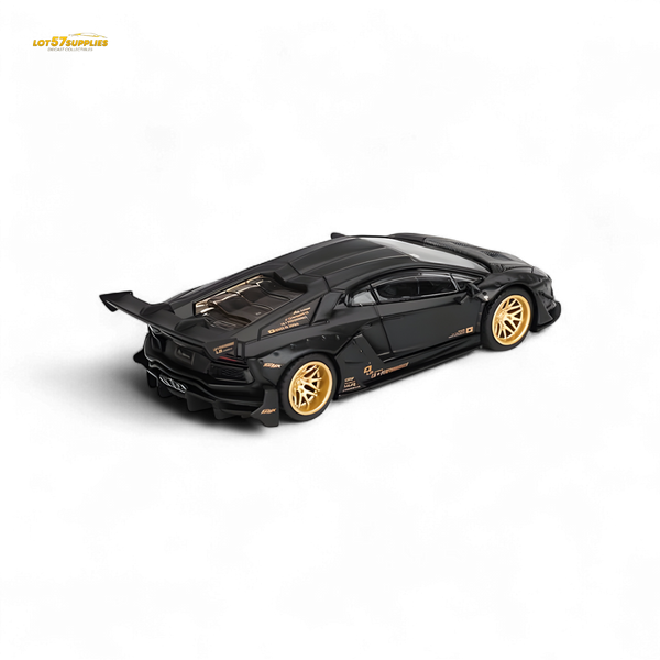(Pre-Order) Mini-GT LB★WORKS Lamborghini Aventador Limited Edition Matte Black #1087 - 1:64