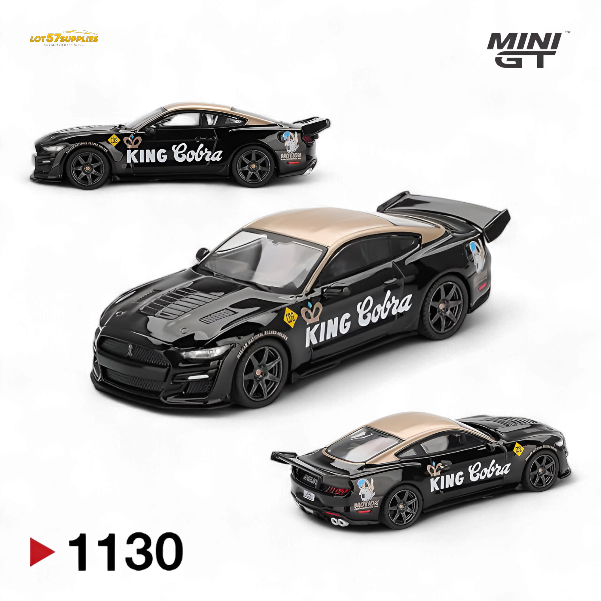 (Pre-Order) Mini-GT Shelby GT500 Dragon Snake Concept - Black/Gold 1:64 #1130 Main image