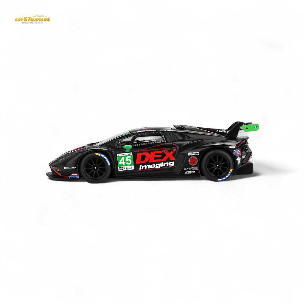 (Pre-Order) MiniGT Lamborghini Huracan STO2 LB 645 DEX Imaging 2024 IMSA Daytona 24 Hrs 1:64