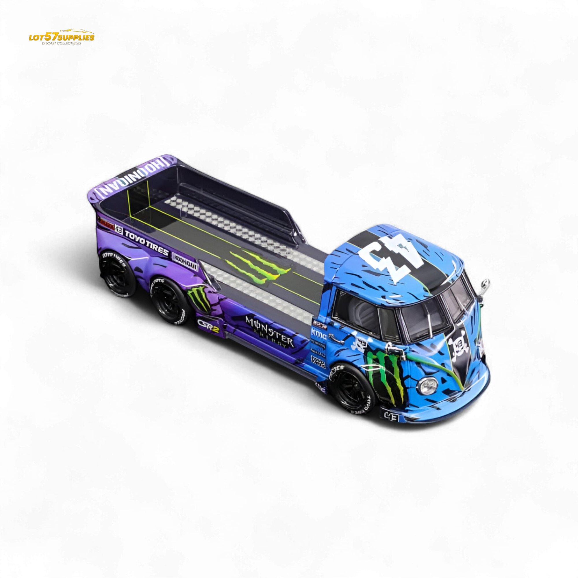 (Pre-Order) liberty 64 VW Trailer - Monster Livery 1:64