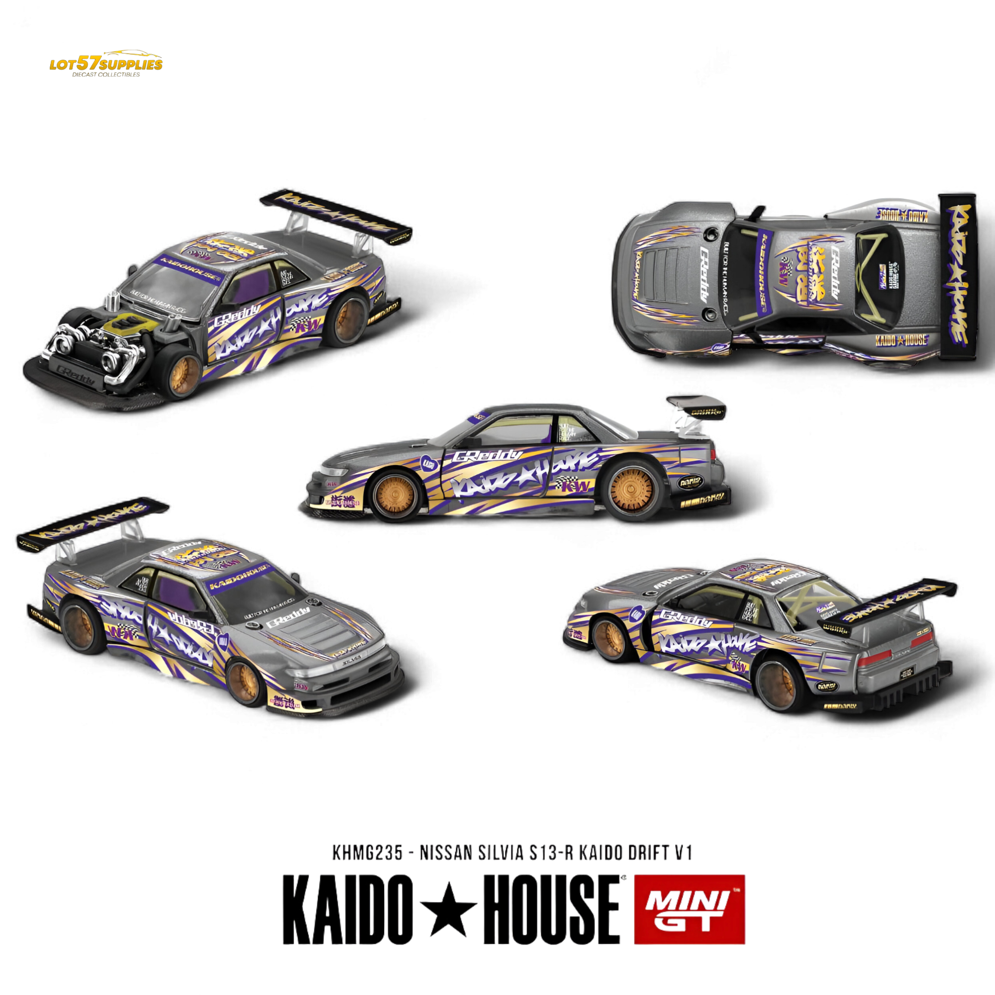 (Pre-Order) KAIDO Nissan Silvia S13-R - KAIDO DRIFT V1 1:64 Main image