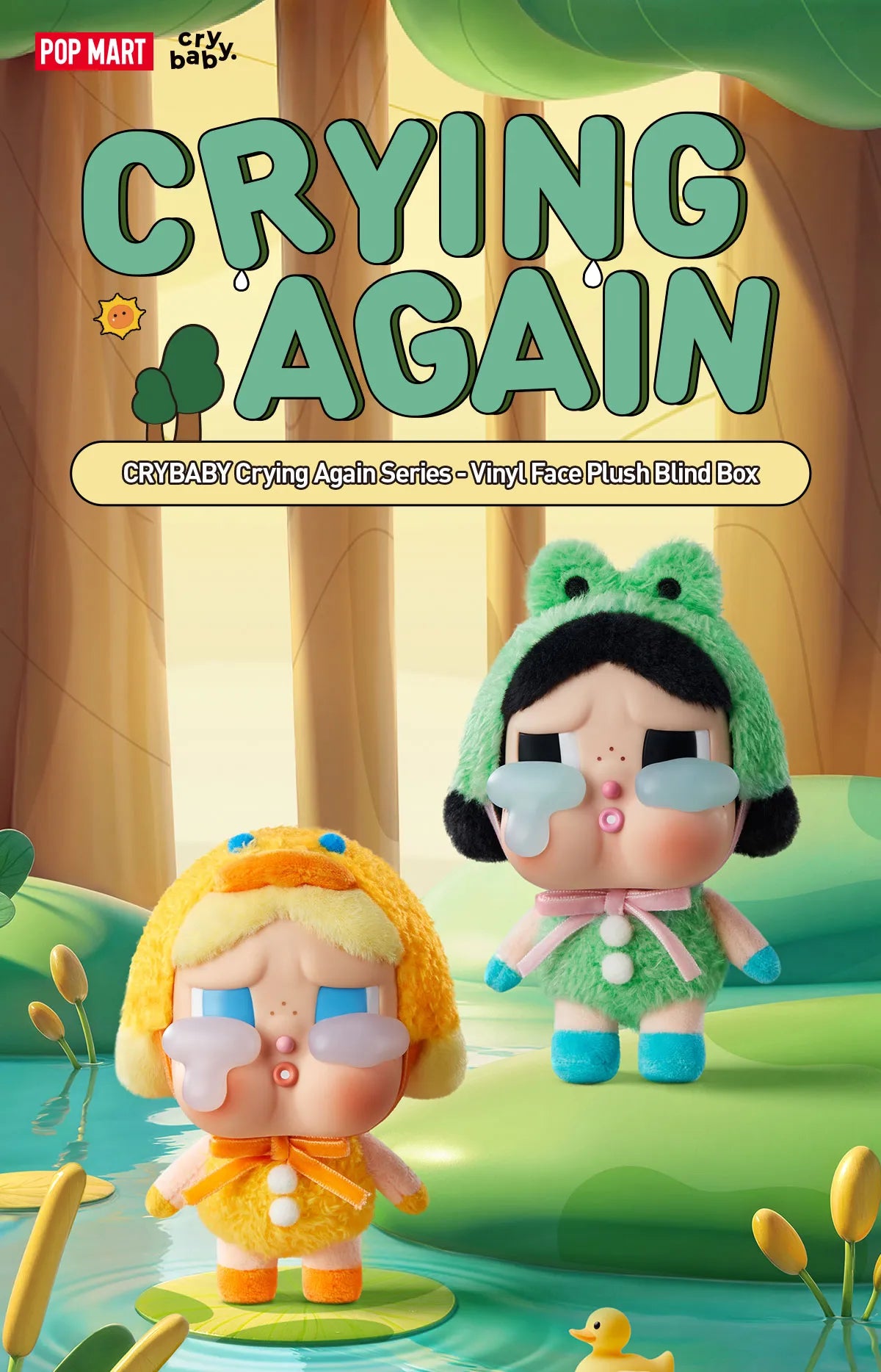 [IN STOCK] POPMART CRYBABY Crying Again Series - Vinyl Face Plush Blind Box