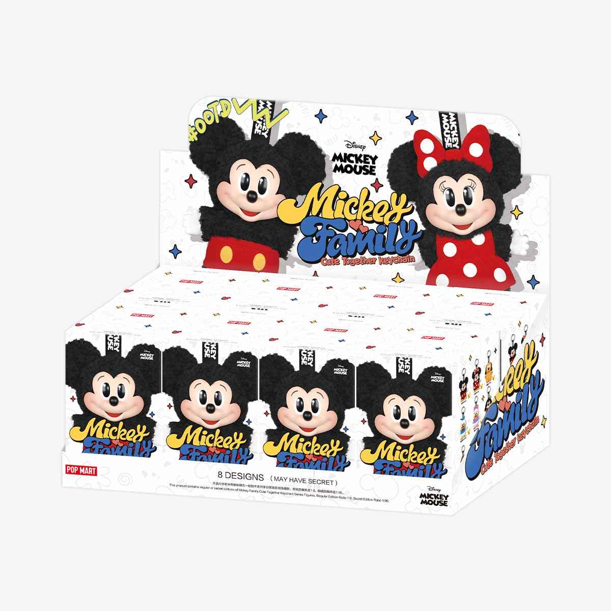 POPmart Mickey Family Cute Together Keychain Series Figures (1 Blind Box)