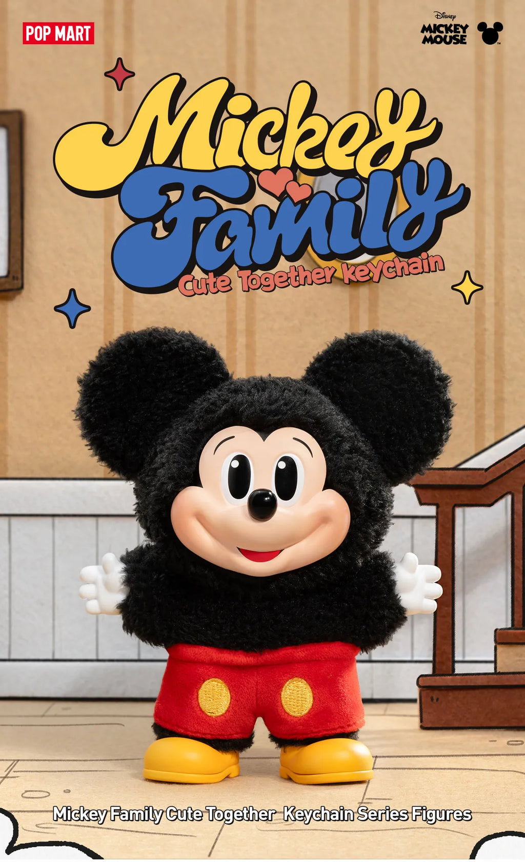 [IN STOCK] POPMART Mickey Family Cute Together Keychain Series Figures