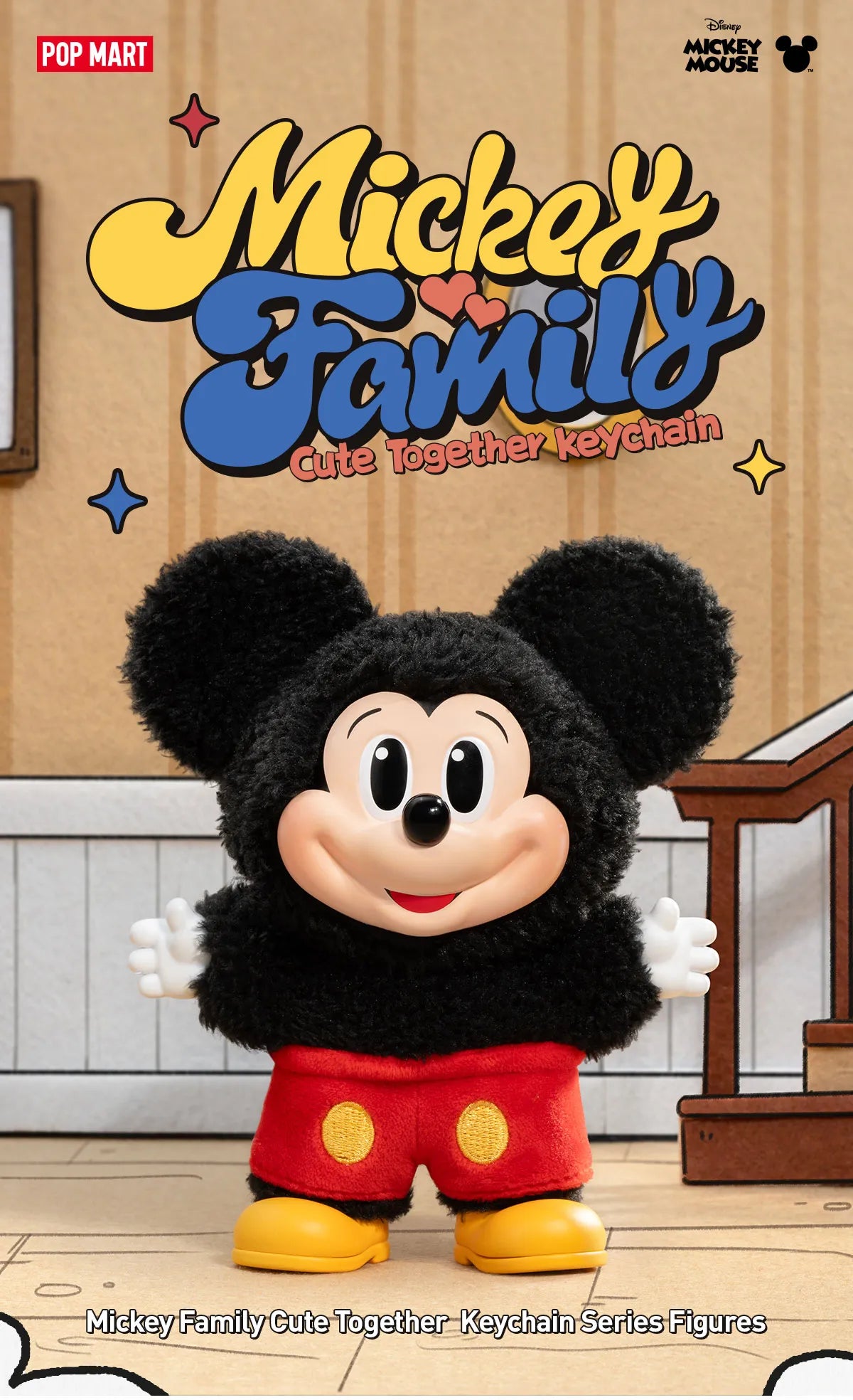 [IN STOCK] POPMART Mickey Family Cute Together Keychain Series Figures