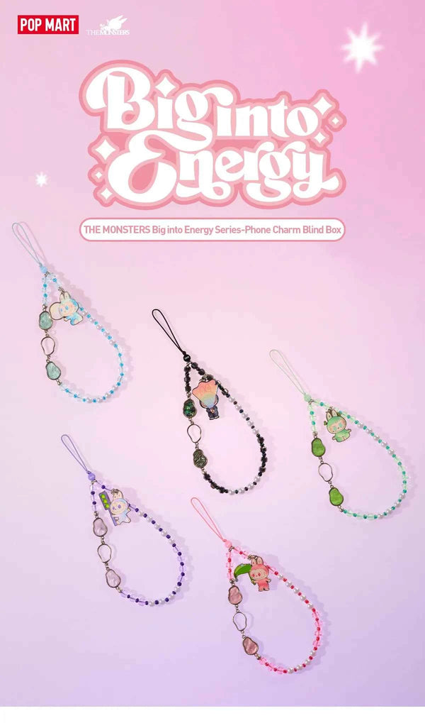 [In Stock] POPMART Big into Energy Series-Phone Charm Blind Box Labubu (SEALED)