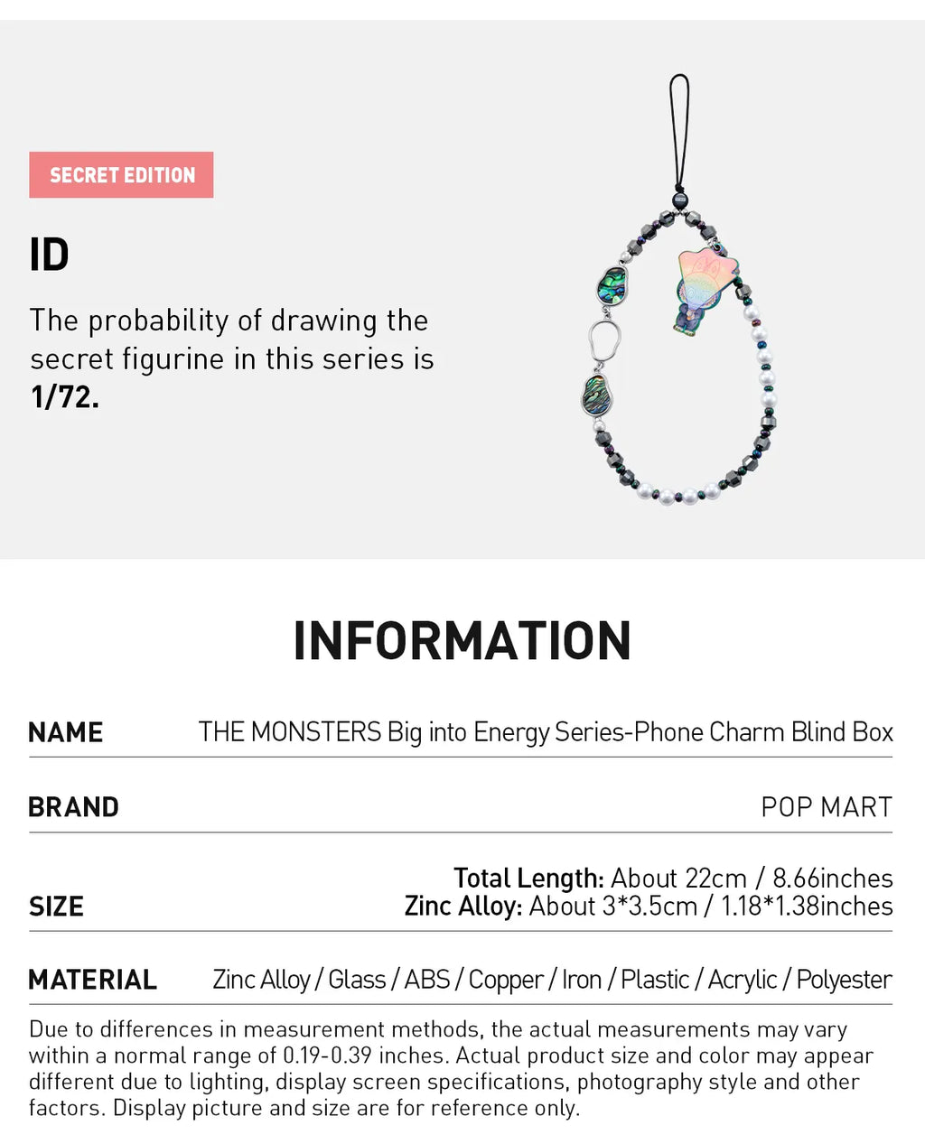 [In Stock] POPMART Big into Energy Series-Phone Charm Blind Box Labubu (SEALED)