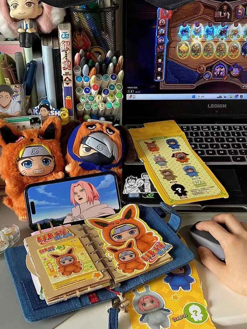Naruto Beast Party Plush Keychains Gift Blind Box (1 Blind Box)