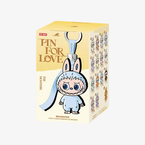 LABUBU THE MONSTERS Pin for Love Series-Vinyl Plush Pendant Blind Box (A-M) (1 Blind Box)
