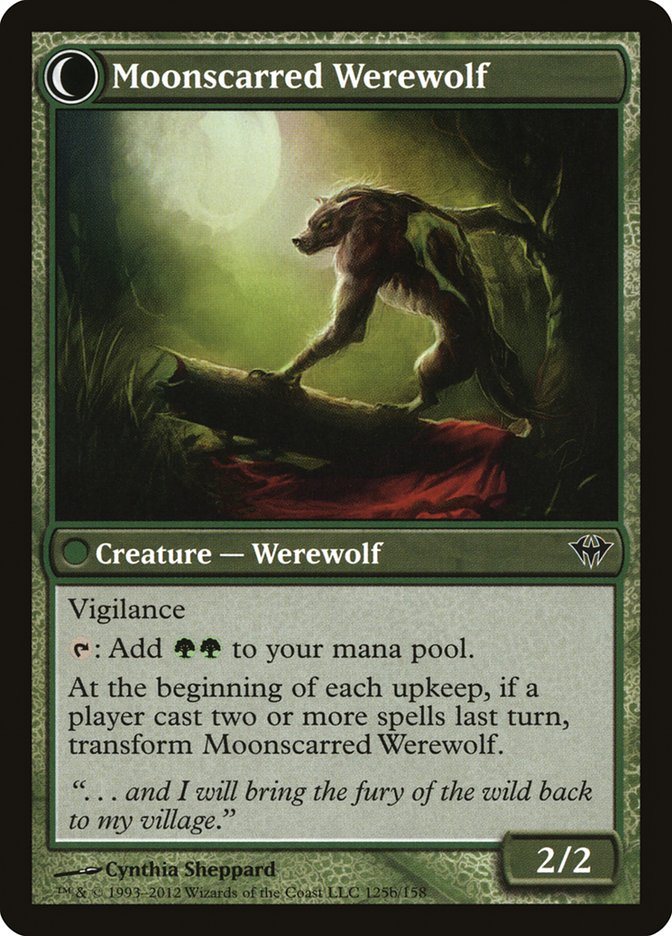 Scorned Villager // Moonscarred Werewolf (DKA-125) - Dark Ascension: (Double Faced Transform)