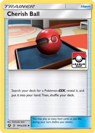 Cherish Ball 191a/236 - League & Championship Cards - Reverse Holofoil
