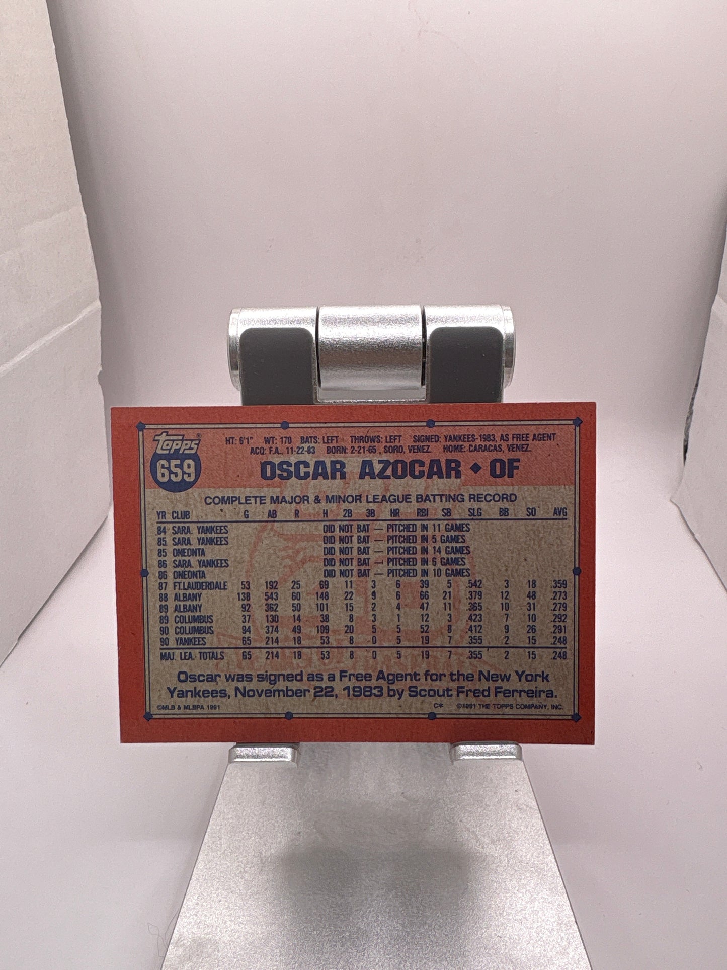 Topps Oscar Azocar