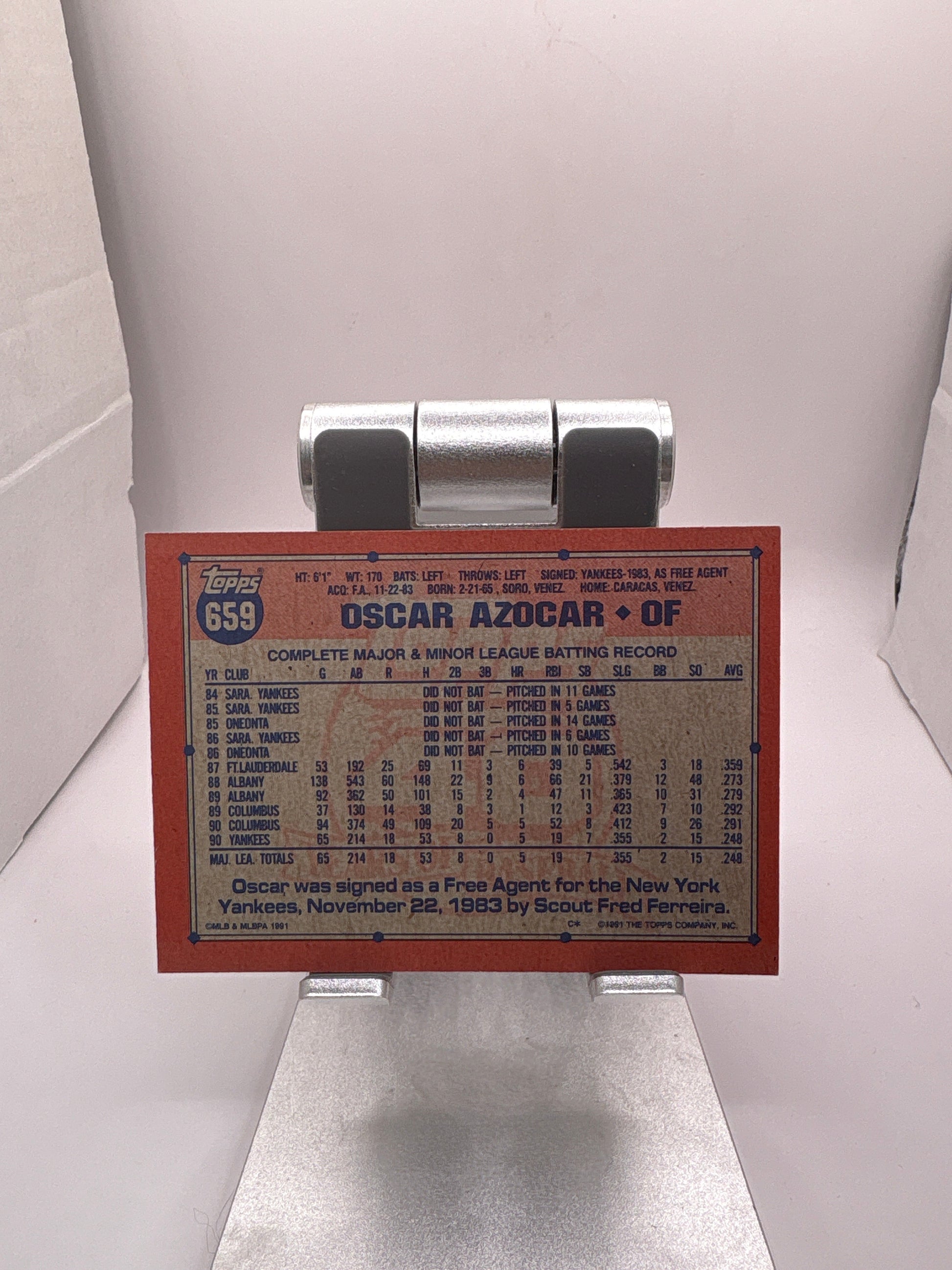 Topps Oscar Azocar