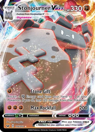 Pokemon: Stonjourner Vmax Sword & Shield 116/202 - Near Mint Main image