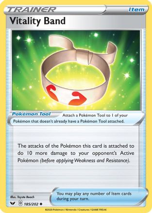 Vitality Band 185/202 - SWSH01 Sword & Shield Base Set Reverse Holofoil