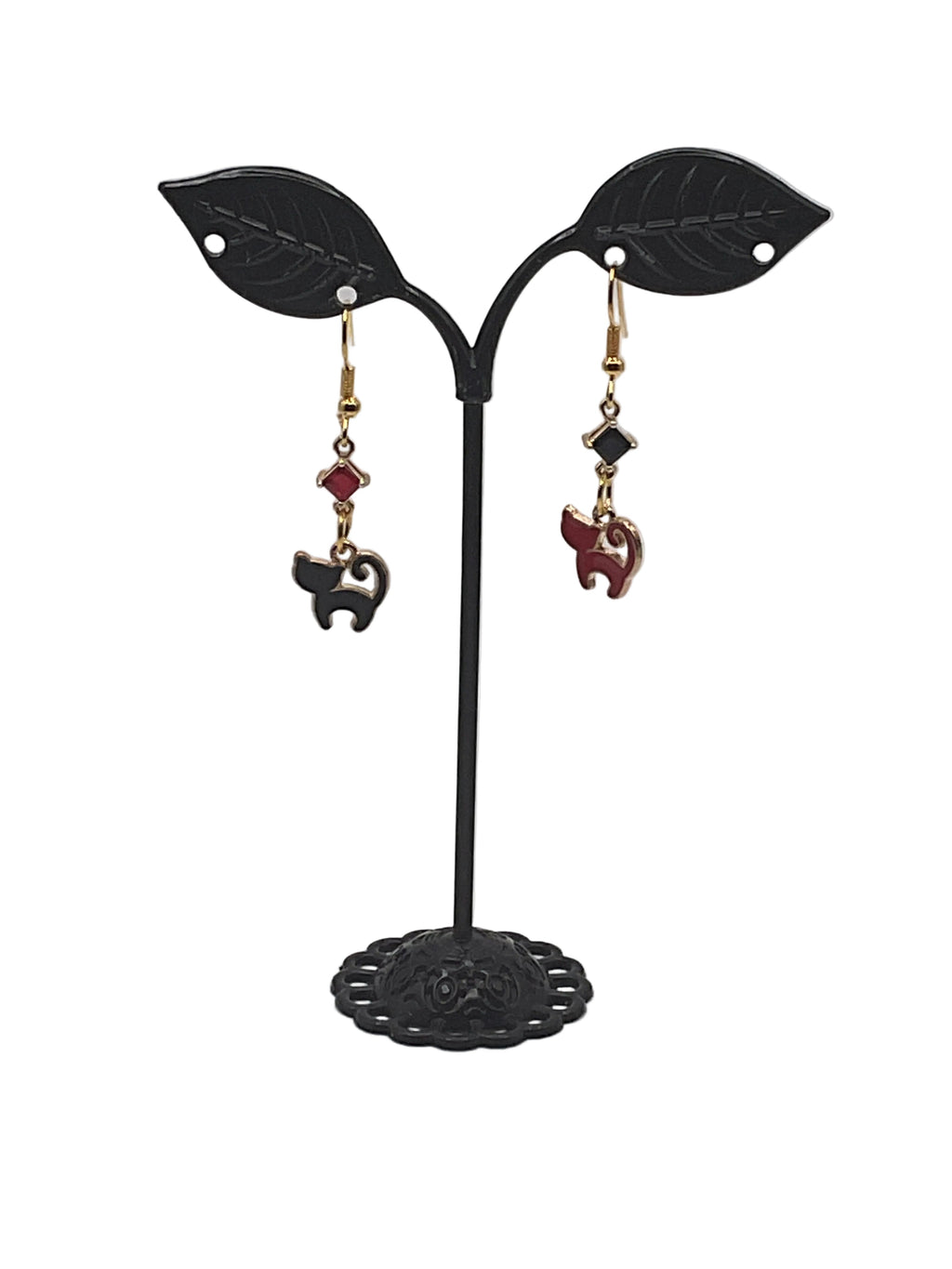 Kitties,Crosses and Crystal Earrings
