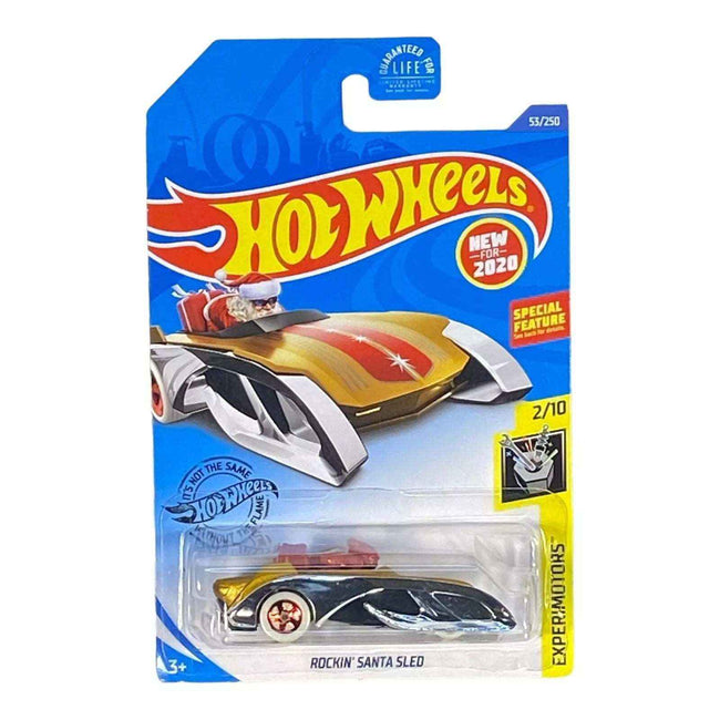 Hot Wheels Rockin' Santa Sled - Silver & Gold - Experimotors Series 2/20 - Hover Image