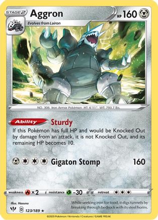 Aggron 123/189 - SWSH03 Darkness Ablaze Holofoil Main image