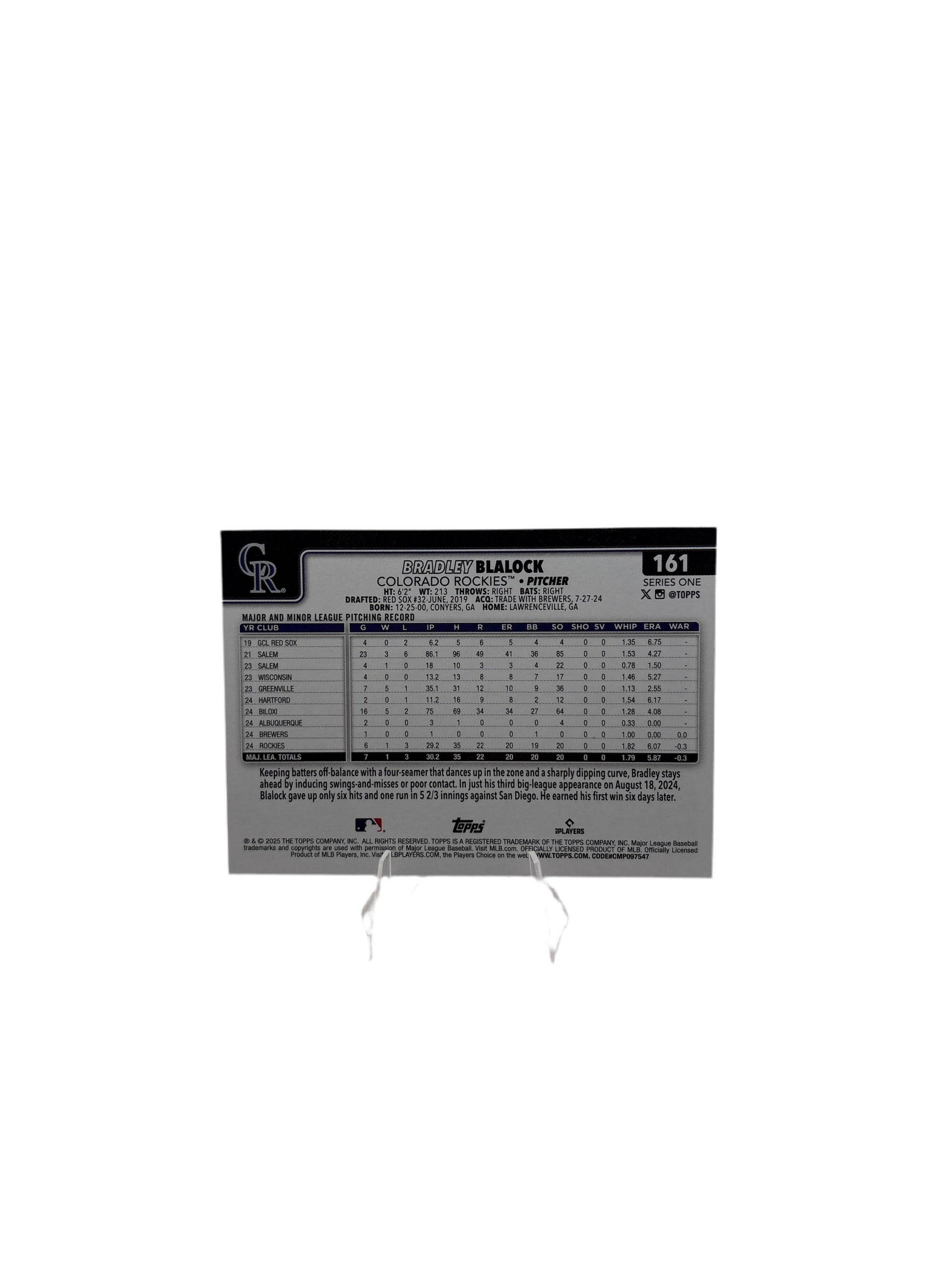 Topps Bradley Blalock