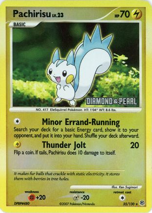 Pachirisu [Diamond & Pearl] 035/130 - Burger King Promos Reverse Holofoil