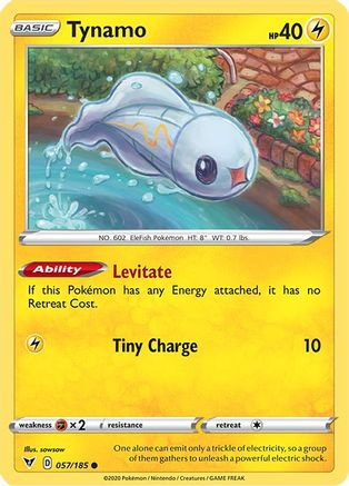 Tynamo 057/185 - SWSH04 Vivid Voltage Reverse Holofoil