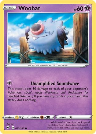 Woobat 073/185 - SWSH04 Vivid Voltage Reverse Holofoil