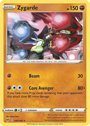 Zygarde 093/185 - SWSH04 Vivid Voltage Holofoil Main image