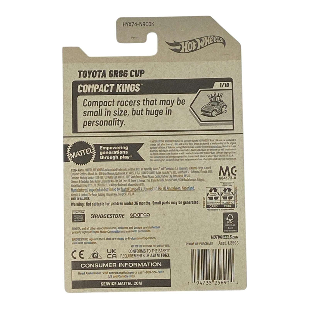 Hot Wheels Toyota GR86 Cup - Compact Kings Series 1/10