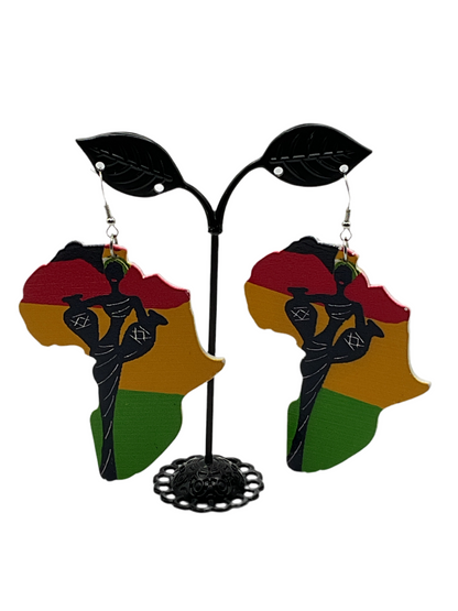 Africa Earrings African Lady Earrings