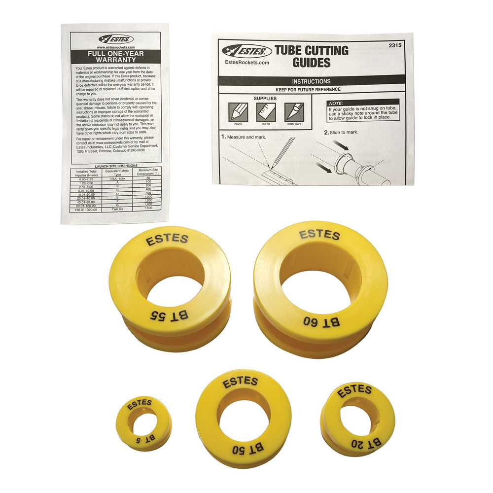 Estes - Tube Cutting Guides, for Model Rockets (5 sets)